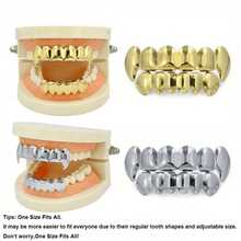 THATBOY HIP HOP Punk Cyberpunk Tiệc độc thân Halloween Răng mạ vàng 18K Răng sứ sáng bóng - Nhiều màu - Xem 2