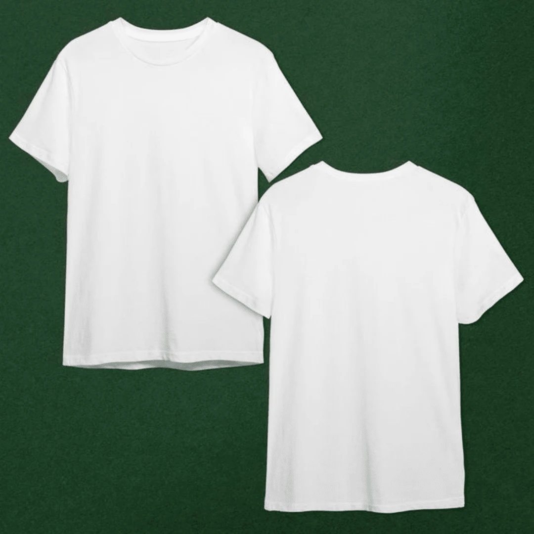 Unisex Plain Oversized T-Shirt Premium Cotton Round Neck - trắng - Xem 1