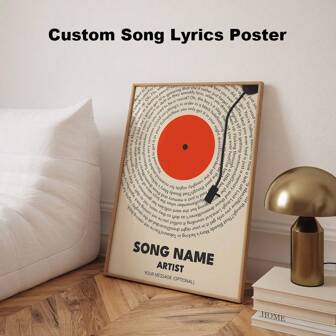 Customized Lyric Prints, Personalized Music Posters, Customizable Music Gifts, Vinyl Lyric Posters, Anniversary Gifts - Frameless Single Sheet, Waterproof & Mildew-Proof, Fashionable & Cute, High-Quality & Unique, Ideal Gifts For Boyfriend, Girlfriend, Dad, Mom, Family, Friends, Son, Daughter, Students, Kids, Suitable For Anniversary, Birthday, School, Office, Home, Graduation, Slow Living