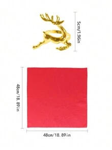 8 Stücke/Set glänzende Hirsch & rote Servietten Ringe, für Dinner Partys, Hochzeiten, Familienfeiern oder den täglichen Gebrauch - Dekorieren Sie Ihren Tisch stilvoll