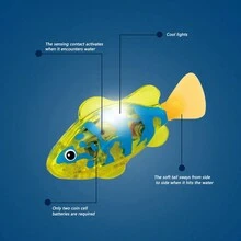 Juguete de pez luminoso que se mueve en el agua como si nadara, pez electrónico simulado para nadar de forma luminosa, ideal para baby shower - Multicolor - Ver 6