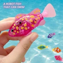 Juguete de pez luminoso que se mueve en el agua como si nadara, pez electrónico simulado para nadar de forma luminosa, ideal para baby shower - Multicolor - Ver 2