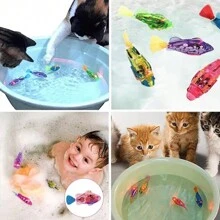 Juguete de pez luminoso que se mueve en el agua como si nadara, pez electrónico simulado para nadar de forma luminosa, ideal para baby shower - Multicolor - Ver 8