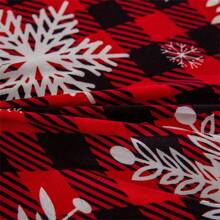 1pc Christmas Pattern Chair Cover,Water Washable,Home Use Anti-Fouling Dining Table Chair Slipcover - Redwood - View 9