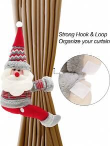 1 búp bê nhồi bông Giáng sinh - Ông già Noel, Người tuyết & Nai sừng tấm, Trang trí rèm cửa hoạt hình, Thích hợp để trang trí nhà cửa, Trang trí tiệc họp mặt tại nhà, Giáng sinh - Nhiều màu - Xem 6