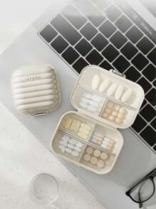 1pc Cream Pill Boxes Portable Dispensers Outdoor Travel Carry-On Sealed Lightproof Medicine Dispensing Organizer A Seven Days A Week For Women Men Travel Essential And Students Back To School Emergency Bag Medical Assistant Camping Medical Pill Case Pill Organizer Pill Container Medicine Box Plastic Containers