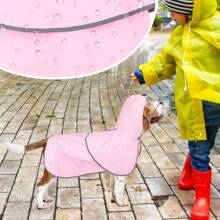 Dog Raincoat - Waterproof Dog Rain Jacket With Hoodie, Lightweight Dog Rain Coat With Transparent Cap Brim - Pink - View 4