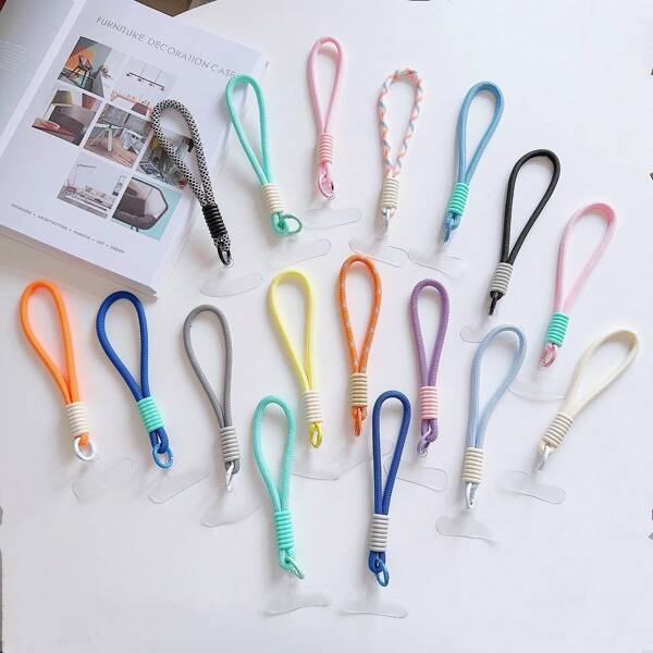 1 pieza Cordón de muñeca corto para teléfono celular, Llavero universal para teléfono, llave, USB, accesorio de cámara, regalo para madre, familia, amigos, cumpleaños, festivo, colgante de teléfono, cadena de teléfono
