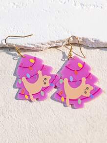 有趣可爱的创意口号、圣诞树、猫耳、动物主题耳环，适合女士、派对/日常佩戴、女孩礼物 - 聖誕貓 - 查看 7