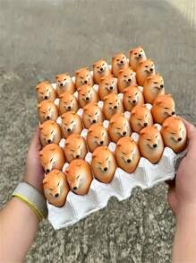 Shiba Inu Egg Cartoon Dog Doll - Plastic Animal Toy, Various Breed Sizes, No Battery Required - Collectible Novelty Shiba Inu Egg Mini Doll, Perfect For Play And Decoration