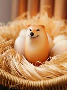 Shiba Inu Egg Cartoon Dog Doll - Plastic Animal Toy, Various Breed Sizes, No Battery Required - Collectible Novelty Shiba Inu Egg Mini Doll, Perfect For Play And Decoration