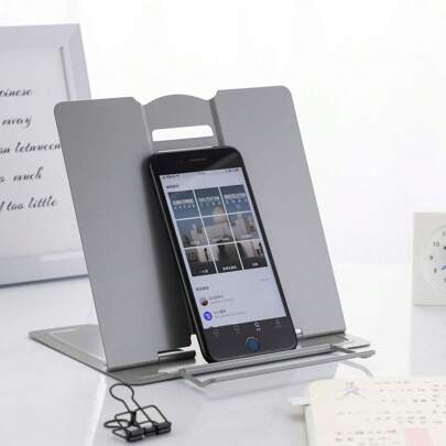 1个金属桌面书架 - 圣诞礼物 - 阅读架 - 书架 - 可调节食谱架 - 便携坚固的书架，适用于放置食谱、教科书、平板电脑、乐谱，生日礼物 - 新年礼物 - 儿童礼物