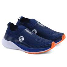 Men's Slip-On Sock Sneakers Comfortable Lightweight Soft Gym Sports Shoes - 藏蓝色 - 查看 3