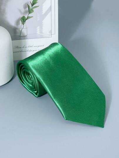 1pc עניבה בצבע אחיד 8 ס"מ, עניבת צוואר בעבודת יד לגברים, לבוש לחתונה וללבוש עסקי