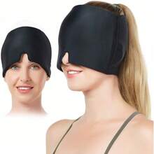 Ice Pack Gel Cooling Relief Migraine Headache Hot/Cold - 黑色+雙色 - 查看 3