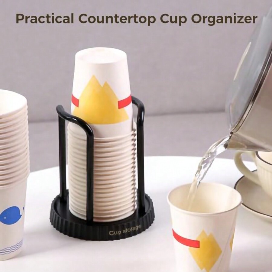 Paper Cup Holder, Disposable Cup Desktop Stand Dispenser ...