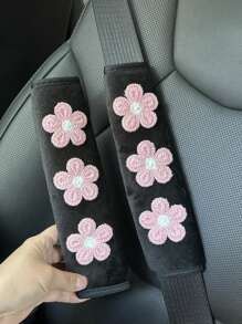 1件/2件装汽车安全带肩垫，带3朵小花，适用于所有车型 - 均碼 - 查看 6