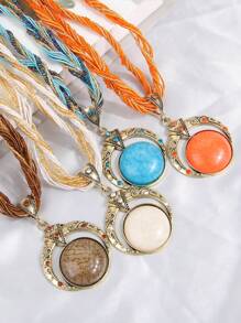 1 件时尚波西米亚捕梦网吊坠项链，优雅女士 - 均碼 - 查看 9