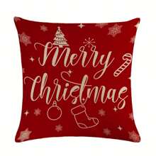 1pc Snowflake & Tree Printed Double-Sided 3D Throw Pillow Case, 3 Size Options For Sofa, Bed Decoration (Pillow Insert Not Included)