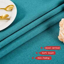 Rectangular Table Cloth Wipe Clean Wipeable Waterproof Linen Tablecloth Fabric Washable 6 To 8 Seater Dining Table Cover For Kitchen Indoor Outdoor - Lake Blue - View 4