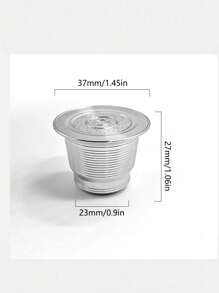 1 pieza Cápsula de café reutilizable de acero inoxidable para máquinas - Gotero y taza filtro, accesorio esencial de café para volver a la escuela