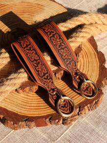 1pc Leaf Embossed Vegan Leather Skirt Hike For Renaissance Medieval Viking Belts For Renaissance Faire LARP Cosplay Costumes (Belt NOT Included) - A - View 6