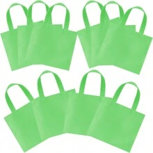 10个装鲜艳无纺布礼品袋，可重复使用，易于用于派对礼品、生日装饰、婚礼装饰、小型企业用品和工艺品，适合返校情人节 - 彩色 - 查看 17