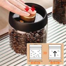 Bình đựng chân không đựng hạt cà phê thủy tinh hộp kín thực phẩm nhà bếp hạt kẹo giữ tươi lọ đựng thực phẩm hộp kín thực phẩm phụ kiện cà phê đồ dùng học tập trở lại trường - Trong sáng - Xem 4