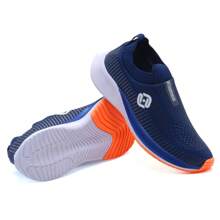 Men's Slip-On Sock Sneakers Comfortable Lightweight Soft Gym Sports Shoes - 藏蓝色 - 查看 4