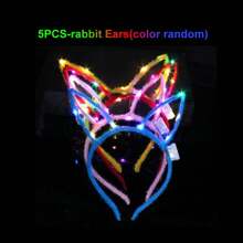 1PCS/5PCS LED 兔耳朵/角/猫耳朵/皇冠/眼镜发光头带适用于派对公主派对、婚礼、生日、清唱、毕业派对、音乐会、夜光派对装饰用品、新年圣诞节万圣节小礼物礼物分发最喜欢的礼物、圣诞节 - 彩色 - 查看 12