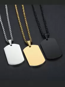 1 pieza Collar personalizado con grabado, collares con grabado personalizado, collares de acero inoxidable, accesorios de joyería, regalos personalizados minimalistas DIY con nombre, adecuado para hombres, regalos de joyería de cumpleaños