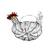 Hen Egg Holder Wire Basket Retro Decorative Ornament Retro - màu đen - Xem 4