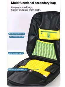 Anti-Theft Backpack Men's Backpack Multifunctional Laptop Bag - màu đen - Xem 2