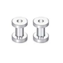 1Pair Simple Stainless Steel Ear Stretcher, 2mm4mm6mm8mm10mm Pulley Ear Expander, Unisex Ear Piercing Jewelry - Auricle - View 12