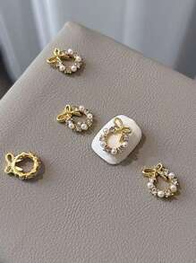 10/20 件圣诞铃铛硬币樱桃花环美甲钻水钻合金美甲装饰 DIY 美甲饰品美甲宝石美甲用品