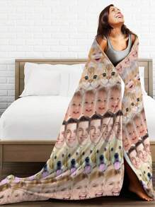 1 chiếc chăn mặt bằng vải flannel tùy chỉnh cho giường ngủ, chăn ngộ nghĩnh cá nhân hóa có hình mặt người, chăn ném cá nhân hóa làm quà Giáng sinh, chăn trải giường ghép hình, chăn mặt bạn thân, chăn ấm áp, quà sinh nhật, quà Ngày của Mẹ cho mẹ, quà tặng lý tưởng cho bạn bè, quà tặng lý tưởng cho gia đình (anh ấy, cô ấy, bạn trai, bạn gái, bố, gia đình, mẹ, bạn bè) dùng cho ghế sofa, giường, xe hơi, phòng trà, phòng ngủ, phòng khách, văn phòng. - phong cách 5 - Xem 5