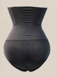 2 Pcs High Waist Contorl Tummy Panties Seamless Women's Shapewear Body Shaper Waist Trainer Slimming Falt Belt Sheath Woman Shaping Panty Ladies Briefs Underwear - Black - View 2