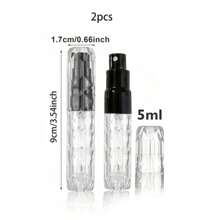 1 قطعة زجاجة رذاذ عطر 5 مل / 10 مل ، بخاخ سفر فارغ محمول ، وأكياس هدايا مخملية وردية بسحاب - أكياس هدايا ناعمة بالسحاب لحفلات الزفاف والأعياد وعيد الحب والذكرى السنوية ، قارورة عطر