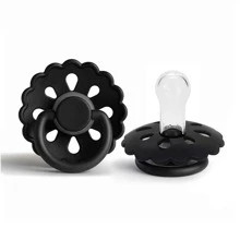 1 件装硅胶花形奶嘴，婴儿天然母乳喂养模拟牙胶