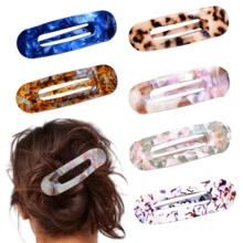 1 件超大女士醋酸纤维镂空发夹，防滑鳄鱼皮发夹，时尚优雅的海滩风格礼物，休闲 - 彩色 - 查看 2