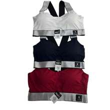 Kit 4 Elastic Gym Top Exposed Reinforced Plain Polyamide With Removable Pads Women's Fitness Fashion - Nhiều màu - Xem 1