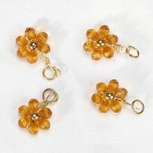 20 chiếc/gói Mặt dây chuyền hoa pha lê nhiều màu bằng thép không gỉ & mặt dây chuyền hạt ngọc trai giả, nhiều màu sắc trang sức Bohemian phụ kiện tự làm cho vòng tay, vòng cổ, hoa tai, móc chìa khóa Valentine - H1927 - Xem 14