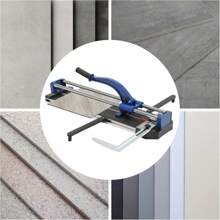 HOHOBLA LOYALHEARTDY-BTG 31 Inch Manual Tile Cutter,Ceramic Tile Cutter With Tungsten Alloy Wheel, Tile Cutter Tool For Porcelain Ceramic Floor Tile, Positioning Guided Precision, Adjustable Measurement Ruler[Best Gift For Family&Friends] - 藍色 - 查看 9