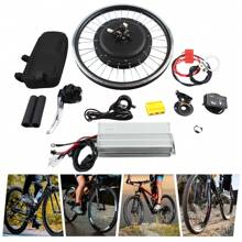 20 Inch 1000W 48V E-Bike Electric Rear Wheel Hub Motor Bicycle Conversion Kit - Red and Black - View 1