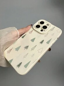 绿色 1 件圣诞树图案白色瞳孔手机壳适用于 Apple 智能手机 - 彩色 - 查看 5