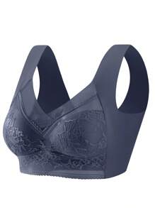 3 Pack Women'S Sexy Lace Mesh Bra Underwear, Seamless Full Coverage Wireless Support, No Wire Ring, Anti-Sagging, Seamless Underwear, Breathable Summer Thin Cup, Elegant Back Design