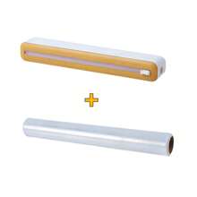 Wiederverwendbare Lebensmittel Folie Spender mit Schneidvorrichtung, für Frischhaltefolie, Backpapier, Alufolie, Backpapier, Küchenutensil