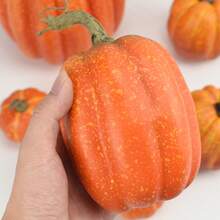 7pcs Lifelike Pumpkin Decor Set, Halloween Pumpkin Ornament Decoration Prop Ideal For DIY Crafts, Home & Party Decorations, Perfect Halloween Gift