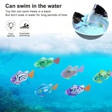 Juguete de pez luminoso que se mueve en el agua como si nadara, pez electrónico simulado para nadar de forma luminosa, ideal para baby shower - Multicolor - Ver 11