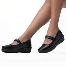 Retro Leather Sneakers - màu đen - Xem 1